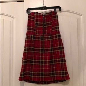 NWOT Charlotte Russe strapless plaid dress